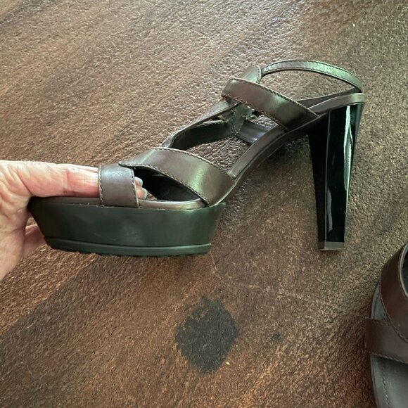 Brown Tods Platform sandals womens size 8.5 - Picture 3 of 5